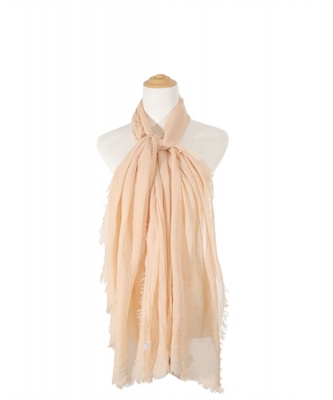 Classic Gauze Fashion Scarf SF300093 BEIGE